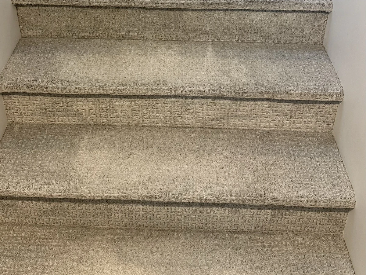 Carpet staircase steps — after