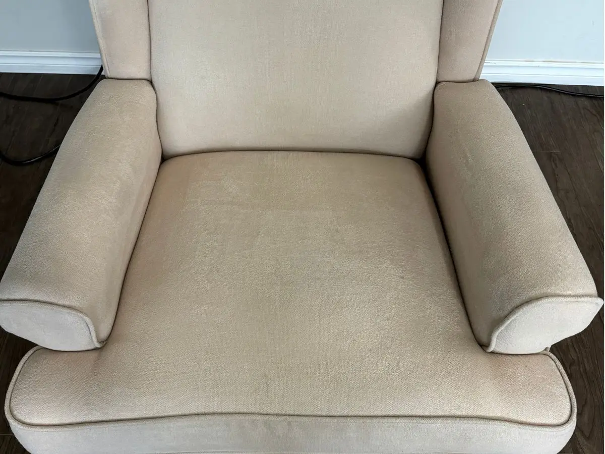 Armchair cleaning — after